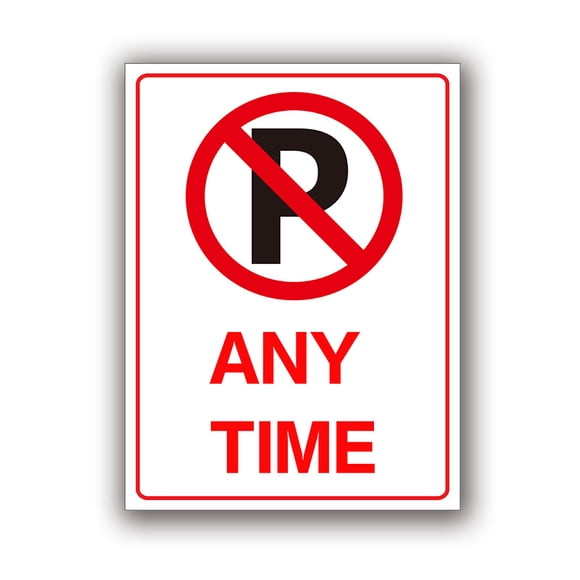 Calcomanía autoadhesiva de vinilo «No Parking Sign», 10 unidades por lote, 13 x 8,6 cm