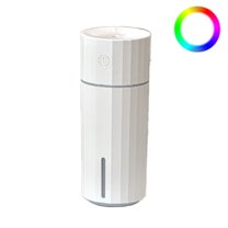 Christmas Clearance! QLEICOM Humidifiers for Bedroom, 200ml Portable Small Cool Mist Humidifiers, with 7 Colors LED Light, Quiet Humidifiers for Home Office Car Bedroom Nursery Indoor (White)