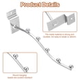 thumbnail image 3 of Uxcell 20Pack 7.48" Wall Mount Waved Hanger Rack 5 Beads, Metal Garment Display Hooks, 3 of 6