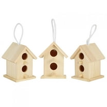 3Pcs Wooden Birdhouse for Swallows Birds Outdoor Hanging Birdhouse Garden Patio Decoration Bird Nest for Hummingbird Sparrow