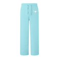 thumbnail image 4 of IWRICH Women's Straight Wide Leg Sweatpants Causal Drawstring High Waist Baggy Pants with Pockets Light Blue M, 4 of 4