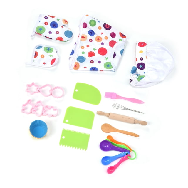 Juego De Chef De Niños, Hornear Bricolaje Reutilizable Para Niños Lavables Para Cocinar Y Hornear Para Niñas Cocinando