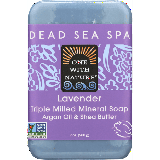 One With Nature Triple Milled Bar Soap Lavender 7 Oz Bar S Walmart Com Walmart Com