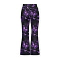 thumbnail image 5 of DISNIMO Purple Butterfly Flared Leggings for Girls 11-12 Yoga Pants Flare Kids Leggings Bell Bottoms for Girls High Waisted Flare Leggings Soft Bell Bottom Leggings Kids Flare Leggings Dance, 5 of 7