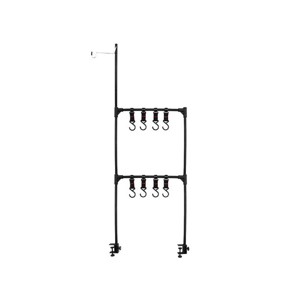 Estante de escritorio para exteriores de aleación de aluminio para vajilla de picnic, soporte de lámpara de camping con varios estantes junto a la mesa, 106 x 35 cm
