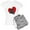 With Grey Camo Pant, variant on - Black Pug Heart - Women's Light Pajamas
