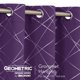 thumbnail image 3 of Cortinas opacas Deconovo con estampado geométrico de líneas, aislantes térmicos, con ojales, color uva morado/línea geométrica, 42 x 90 pulgadas, para el hogar, 3 of 6
