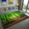 thumbnail image 2 of Natural landscape 3D green forest waterfall carpet bedroom living room bathroom study bal, 2 of 7