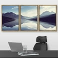 thumbnail image 2 of wall26 Framed Canvas Print Wall Art Set Zen Serene Mountain Cloud Sky Lake Nature Wilderness Photography Realism Rustic Landscape Colorful Cool for Living Room, Bedroom, Office - 24"x36"x3, 2 of 5