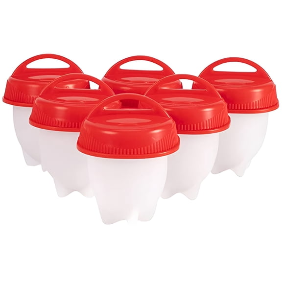 ACDANC Easy Egg Cooker Hard or Soft Boiled Without Shell Plastic- Set of 6 Pods