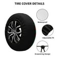 thumbnail image 2 of Gukieu red and green bow tie Print Car Tire Cover, Adjustable Waterproof and Dustproof Tire Protection Cover, Suitable for SUV, Truck, Van-15 inch, 2 of 6