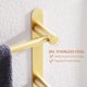 thumbnail image 5 of Toallero de 3 niveles con escalera para montar en la pared con estantes de acero inoxidable acabado dorado cepillado, 5 of 8