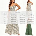 thumbnail image 3 of Vynhevius Women's Striped Print Cami Jumpsuit V Neck High Waist Wide Leg Pockets One Piece, 3 of 7