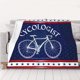 thumbnail image 1 of Manta de franela de 203 x 152 cm con diseño de ciclistas, ideal como regalo para hombres y mujeres, ideal para decorar el hogar, sofá cama y sala de estar., 1 of 8