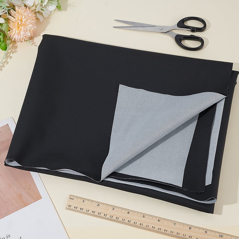 1 Yard PU Leather Fabric DIY Craft Supplies Black 1500x0.7mm diy
