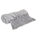 thumbnail image 2 of Parkland Collection Airi Grey Cotton Throw Blanket, 50 x 60 Inch Decorative Sofa Throw, 2 of 4