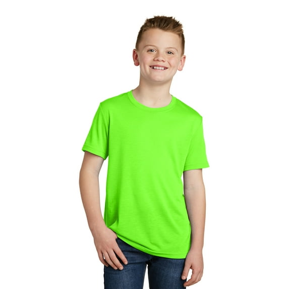 Sport-Tek YST450 Youth PosiCharge Competitor Cotton Touch Tee, Neon Green, L