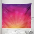 thumbnail image 1 of Orange and Pink Tapestry, Ombre Inspired Background with Colorful Design Circles and Banners, Fabric Wall Hanging Decor for Bedroom Living Room Dorm, 5 Sizes, Orange Purple Pink, by Ambesonne, 1 of 1