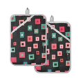 thumbnail image 7 of Yayeee Pot Holders Kitchen Heat Resistant with Pocket 7"x9.8" Cotton Oven Cooking Hot Pads, Red Block Pattern, 7 of 7