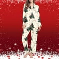 thumbnail image 4 of Censtreet Christmas Womens Pajama Sets 2 Piece Long Sleeve Sleepwear Soft Button Down Pjs Lounge Set, 4 of 7