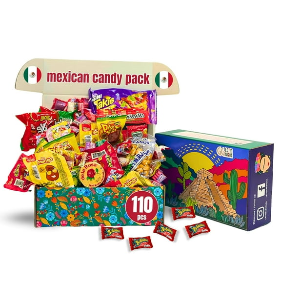 Mexican Candy Box Variety Pack with Duvalin, Salsaghetti and Much More – Over 100 Authentic Dulces Mexicanos Surtidos and Spicy Mexican Snacks Variety Pack International Snacks