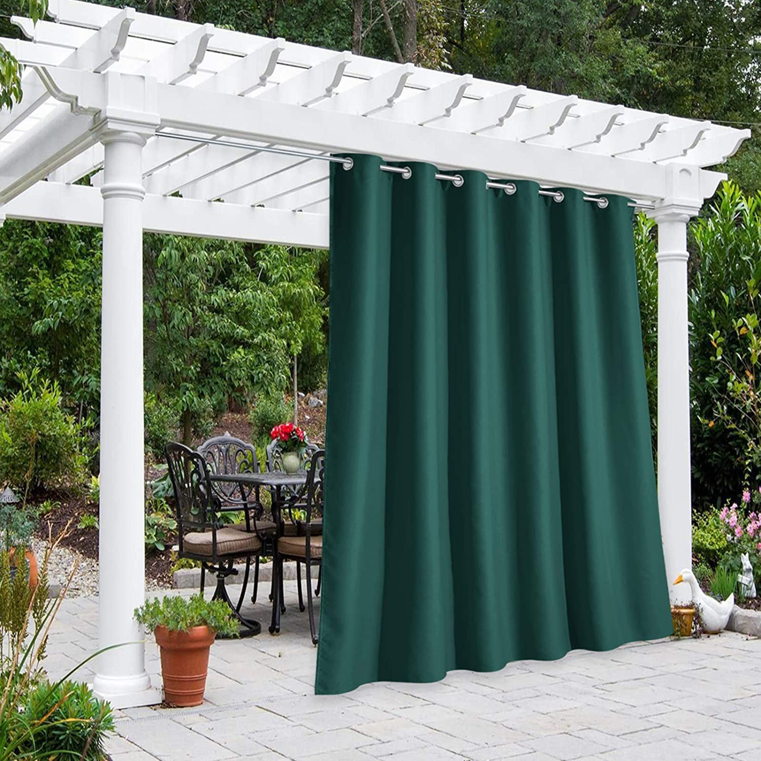 Blackout Thermal Curtains Eyelet Ring Top Outdoor Garden Patio Waterproof Panels 