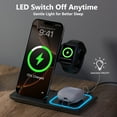 thumbnail image 3 of Cshidworld Estación de Carga 3 en 1 para Múltiples Dispositivos de Apple, Cargador Inalámbrico Plegable de 18W para iPhone 17 16 15 14 13 Pro Max Plus, Apple Watch Series, Airpods, 3 of 7