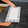 thumbnail image 2 of chockeie Rectangular Lace Paper Doily 37 x 26cm White Paper Doily (150 Count), 2 of 5