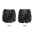 thumbnail image 3 of Gaeub Gothic Raven Portrait Print Women's Athletic Shorts,High Waisted Running Shorts,Pocket Sporty Short,Gym Elastic Workout Shorts-Large, 3 of 7