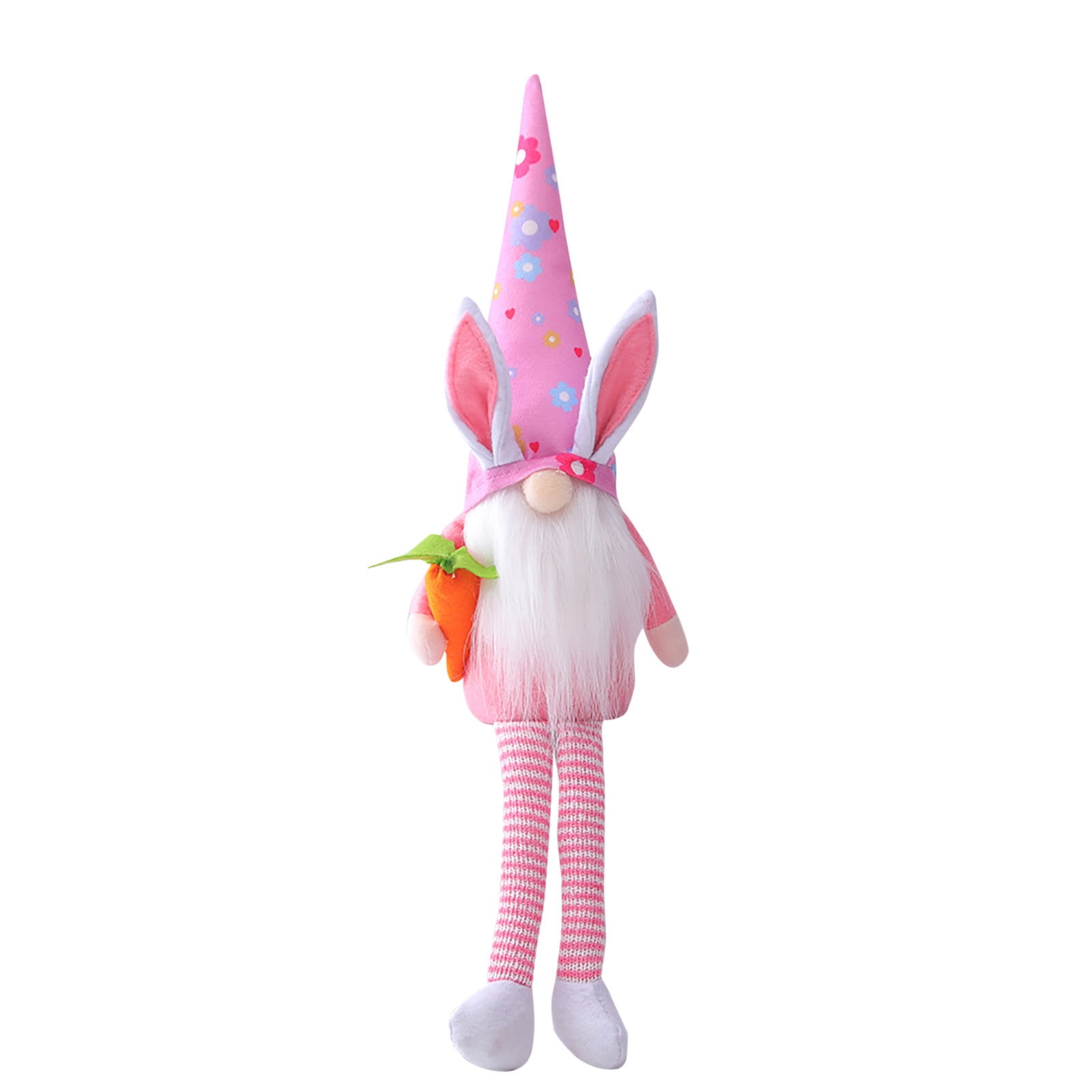 Easter Bunny Carrot Dwarf Fairy Doll Decoration Household Supplies Bunny Dwarf Decoration Easter Faceless Plush Dwarf Family Party Childrens Toys 1PCS Easter Decor