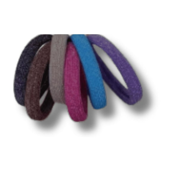 6-Pack Multicolor Elastic Hair Bands for Girls – No-Snag Stretch Ponytail Holders