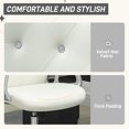 thumbnail image 4 of Vinsetto Tufted Office Chair with Adjustable Height Tilt Function Off-White, 4 of 10