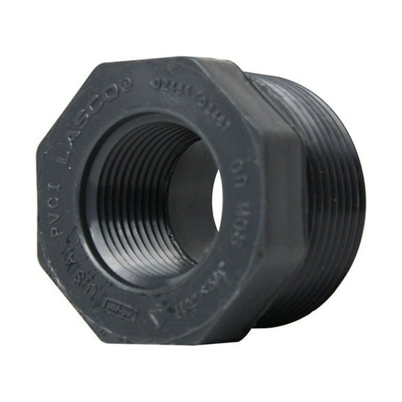 Thrifco Plumbing 8213578 1-1/4 Inch X 3/4 Inch Threaded X Threaded Pvc Bushing Sch 80