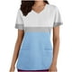 thumbnail image 2 of Puntoco Liquidación de blusas cortas para mujer, moda informal para mujer, cuello en V, estampado, manga corta, bolsillo, vestido de enfermera, 2 of 5