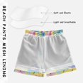 thumbnail image 5 of Yellow Background Pinkish Flowers Leaves Boys' Swim Trunks Board Shorts Beach Pants Bathing Bottoms 5T, 5 of 8