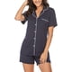 thumbnail image 3 of Conjunto de pijamas de manga corta para mujer, con botones, ropa de dormir suave, conjuntos de salón Pj Ormromra, 3 of 6
