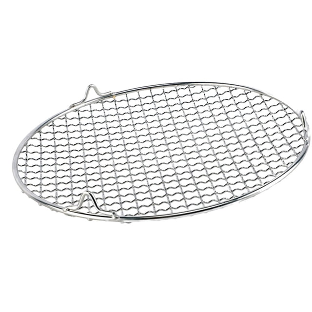 Stainless Steel Round Grid Net Barbecue Net Baking Tray Bbq Grid with Legs 35cm