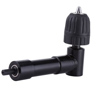 Right Angle Drill Attachment, Aluminum Alloy Right Angle Drill Extension Tool, 8mm Hex Shaft Drill Bit Adapter, for Tight Spaces, Extends Power of Cordless Screwdriver