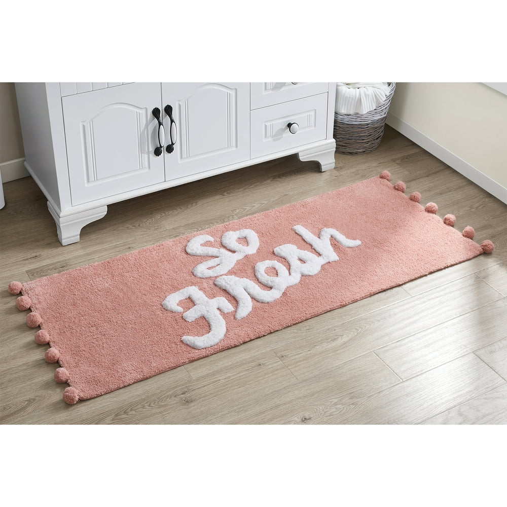 VCNY Home Pink So Fresh Tufted Bath Rug, 24x60, Polyester