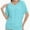 Turquoise, variant on Women's V Neck Tunic Tops Short Sleeve T Shirts with Side Shirring Ruched Blouse Shirts
