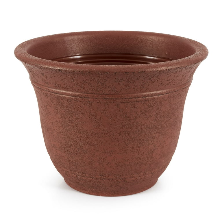 HC Companies Sierra 13 Inch Garden Planter Pot, Rustic