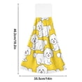thumbnail image 3 of Bichon Dog Pattern Hand Towels 2 Pack Quick Dry Velvet Soft with Velcro Kitchen Bath 14x18in, 3 of 7