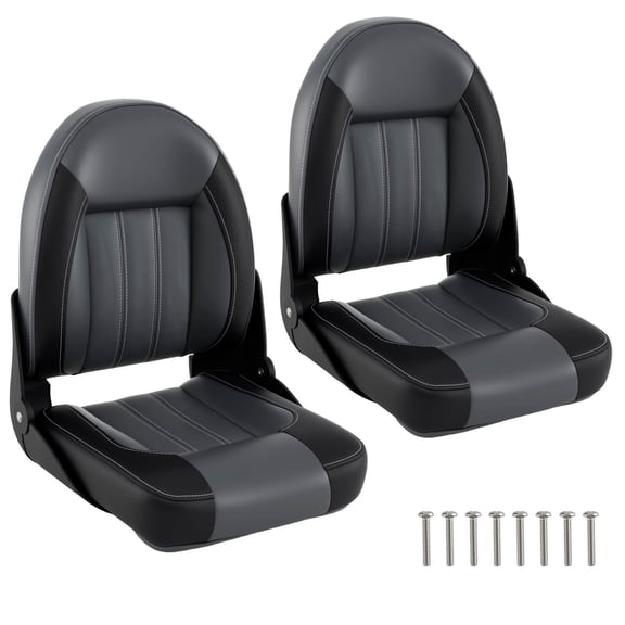 Costway 2-Pack Waterproof PVC Leather Cabin Seating with Thick Sponge Padding, Fixing Bolts