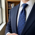 thumbnail image 7 of Neckties for Men Floral Dark Blue Navy Mens Tie for Business for Suit 63" Extra Long, 7 of 7