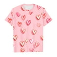 thumbnail image 3 of SNKSDGM Girls Girls Shirts Size 6X Girls White T Shirts Size 10-12 to Wear with Skirt Children's Valentine's Day Fashion Printed Short Sleeved Top 3-4 Years, 3 of 3
