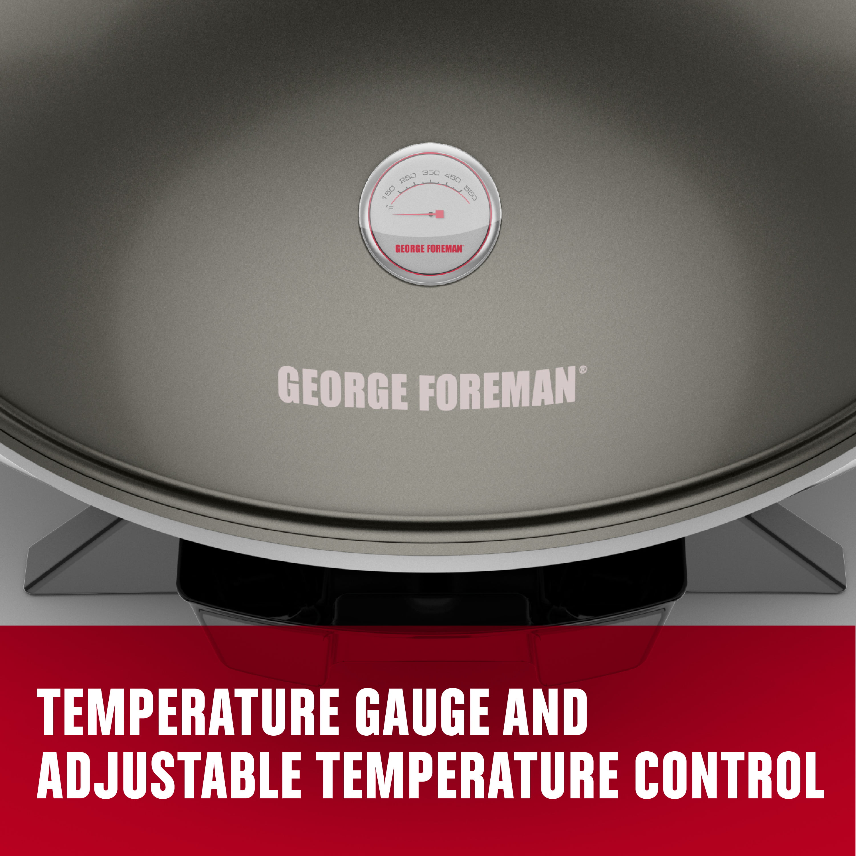 George Foreman GFO3320GM Indoor/Outdoor Gun Metal Electric Grill for sale online 
