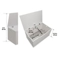 thumbnail image 6 of Badger Basket Child’s Wooden 29 gal Flat Bench Top Toy Chest, White, 6 of 11
