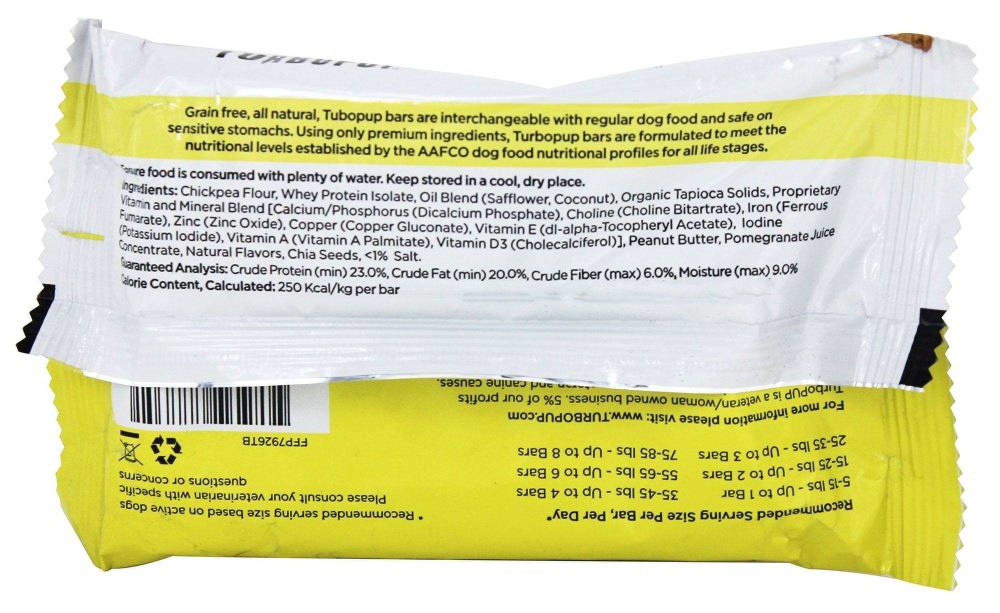 As Seen on Shark Tank - TurboPUP Complete K9 Meal Replacement Bar, Peanut Butter Flavor (2.2 oz)