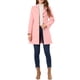 thumbnail image 2 of Abrigo largo de invierno para mujer Inspire Chic, de un solo botón, talla XS, color rosa, 2 of 7