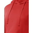 thumbnail image 4 of A2Y Women's Solid Cropped Cut Off Hooded Pullover Sweatshirt Red M, 4 of 5